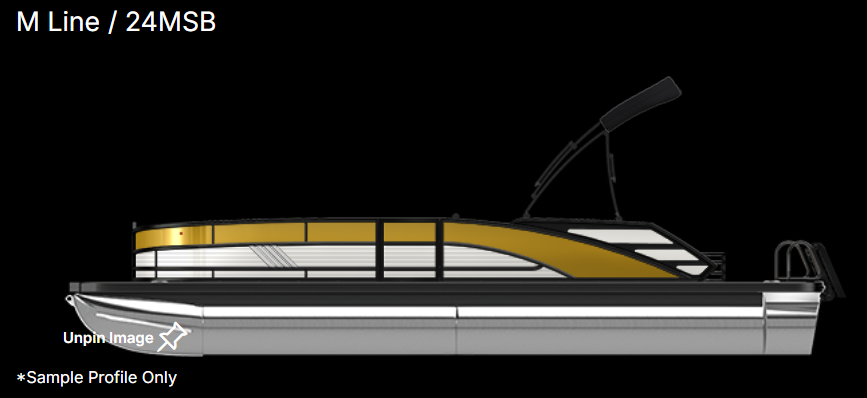 2025 Bennington 24MSBSE Tripletoon - White/Gold